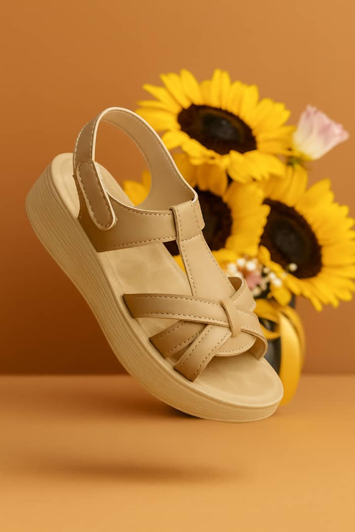 صندل زنانه جنس رويه چرم صنعتی جنس زیره پیو ازسایز۳۷ تا۴۰