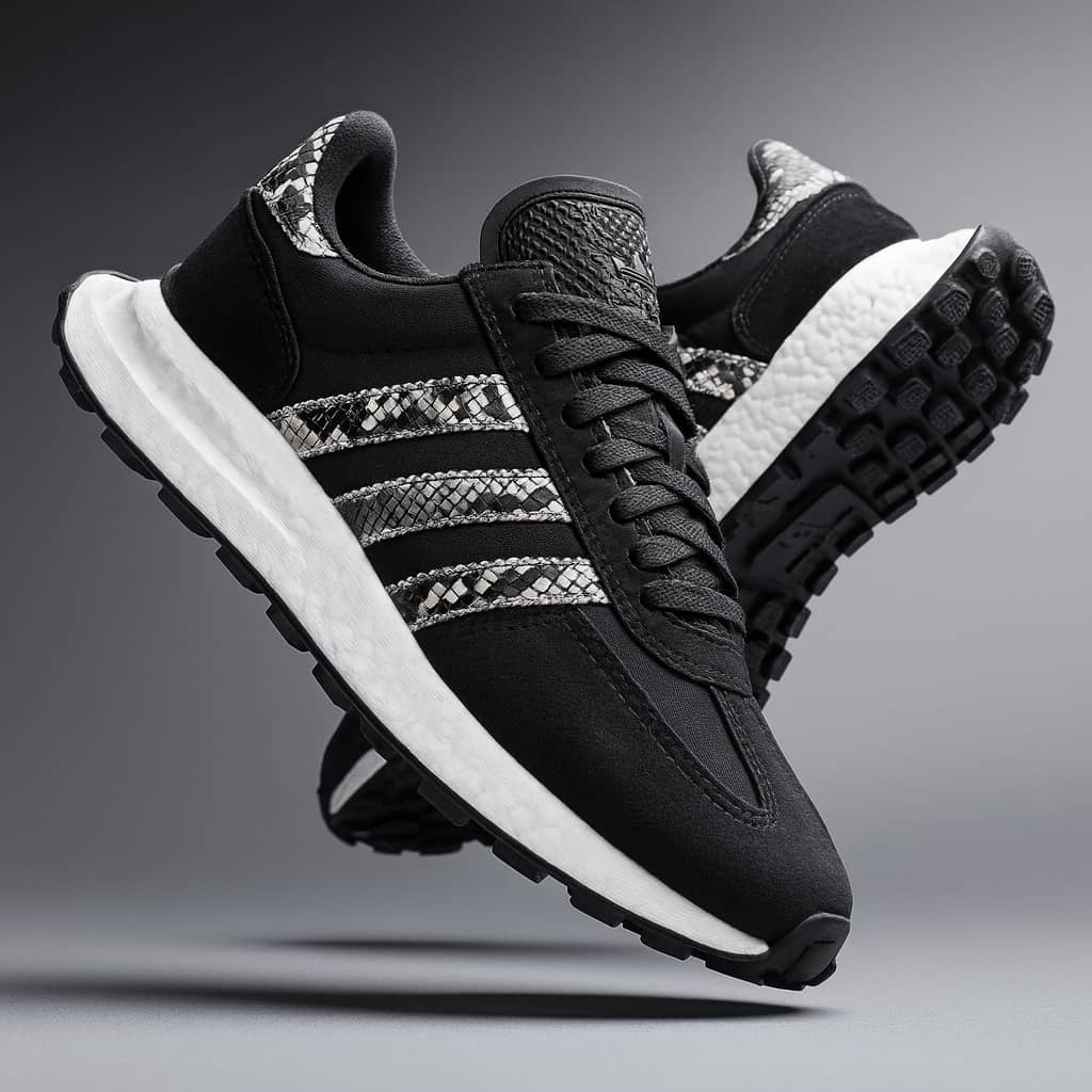 کفش اسپرت مردانه سه خط پوست ماری فقط سایز۴۳و۴۴ جنس رویه ترکیبی جنس زیر پیو نرم طبی