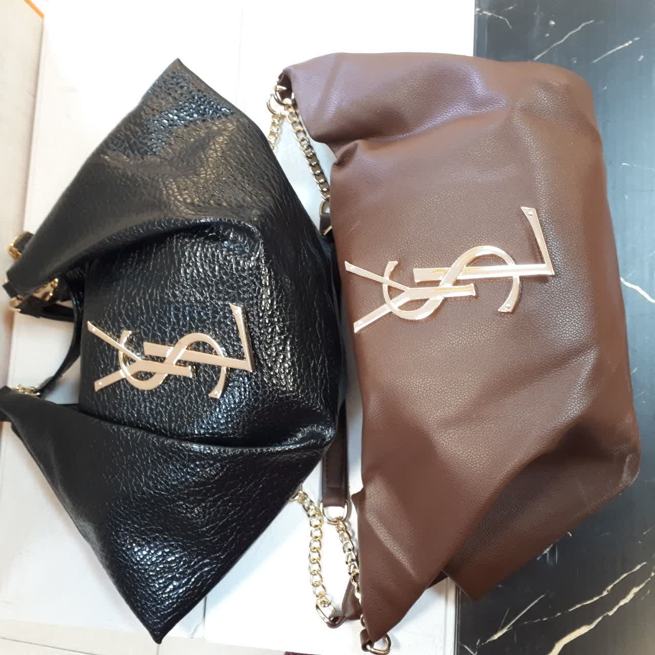 کیف دوشی مجلسی زنانه برند شرینگ درسه رنگ مشکی براق موکا زیبا جادار