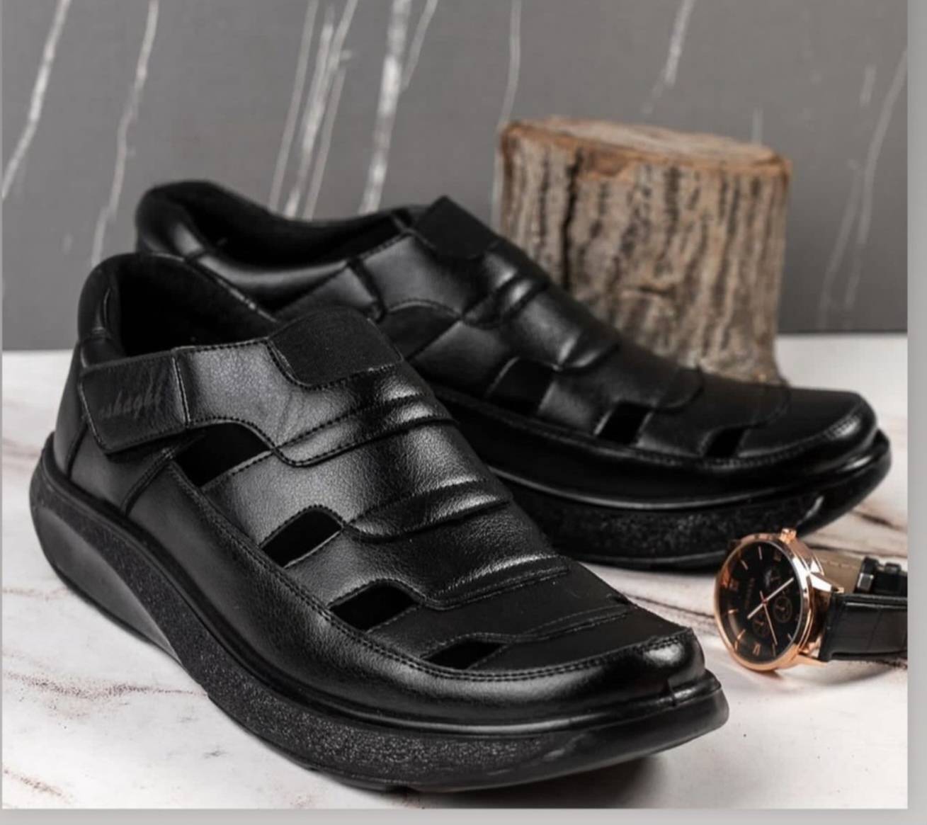 کفش مجلسی اداری مردانه برند آروان جنس رویه چرم صنعتی زیره پیو سایز۴۱و۴۲